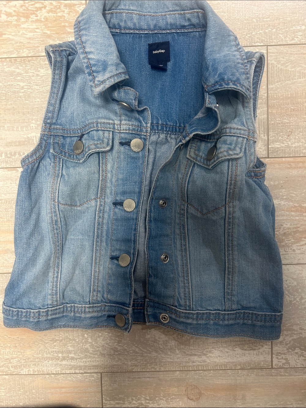 GAP Light Blue Denim Vest Jacket - Girls 5t